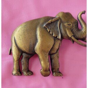 Vintage bronze mini pin elephant broochphant brooch